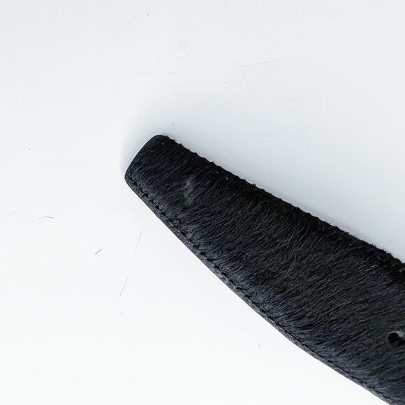 Anna Bella Genuine Black Leather Cowhide Belt Size Medium - Picture 10 of 11